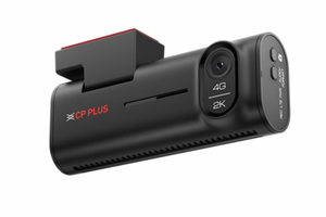 A dash cam view of a road